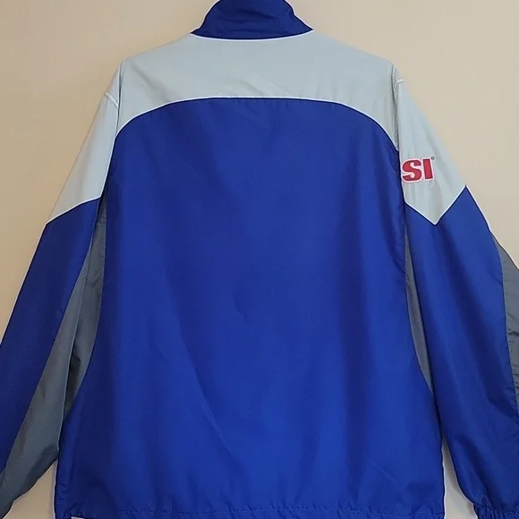 New York Giants Reebok SI NFL Blue Windbreaker Jacket Men's Large - Picture 10 of 13